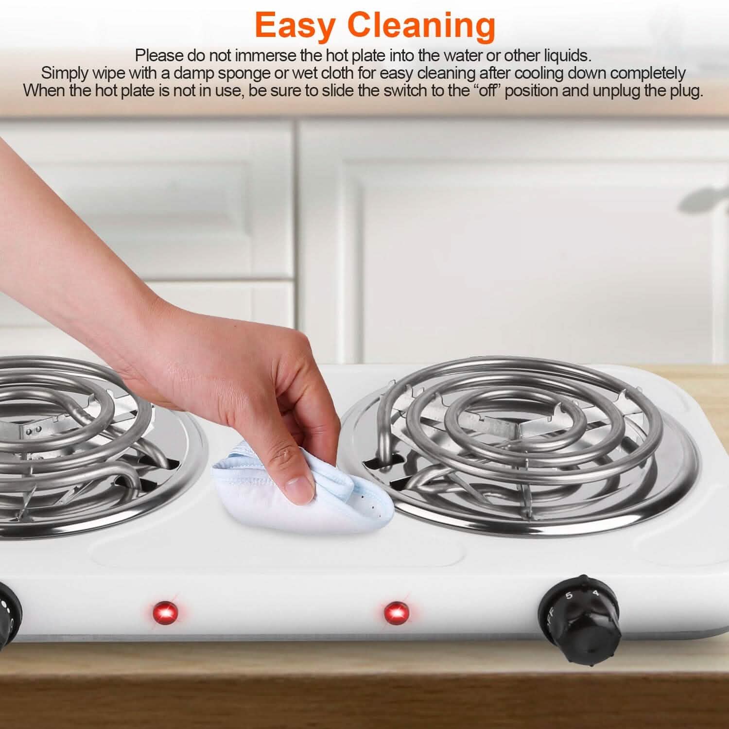 Portable Coil Heating Hot Plate Stove Countertop Kitchen Appliances - Tophatter Daily Deals