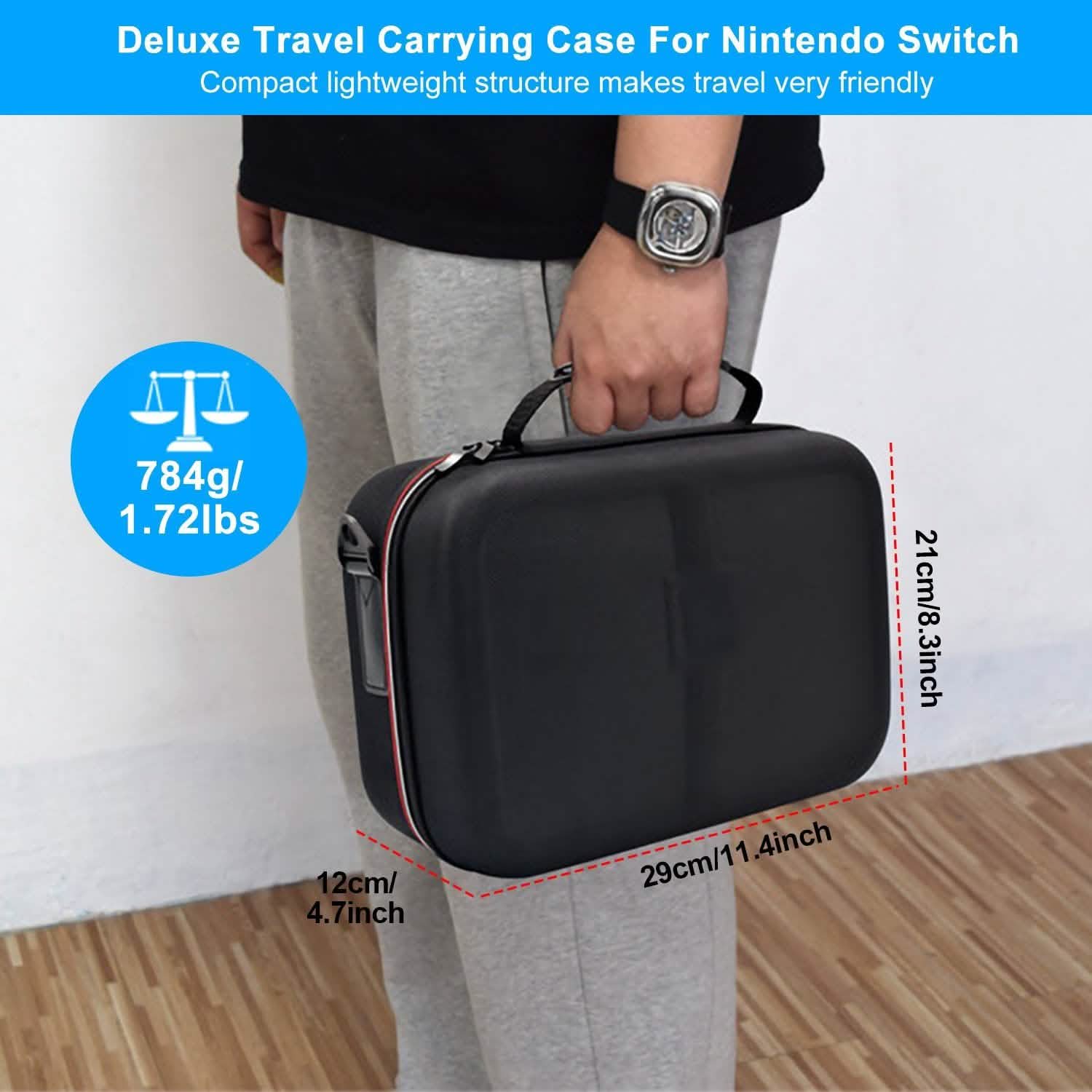 Portable Deluxe Carrying Case for Nintendo Switch Video Games & Consoles - Tophatter Daily Deals