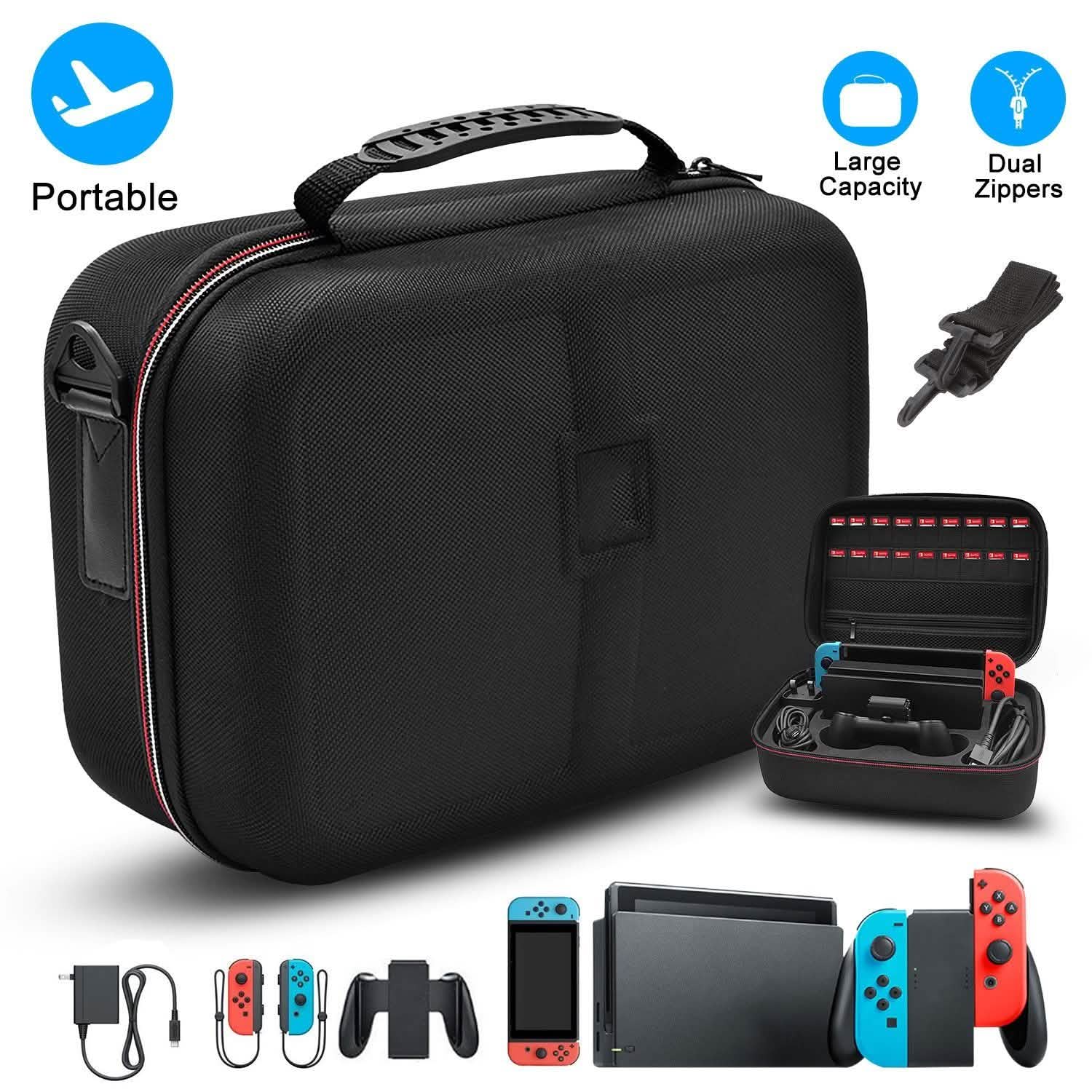 Portable Deluxe Carrying Case for Nintendo Switch Video Games & Consoles - Tophatter Daily Deals