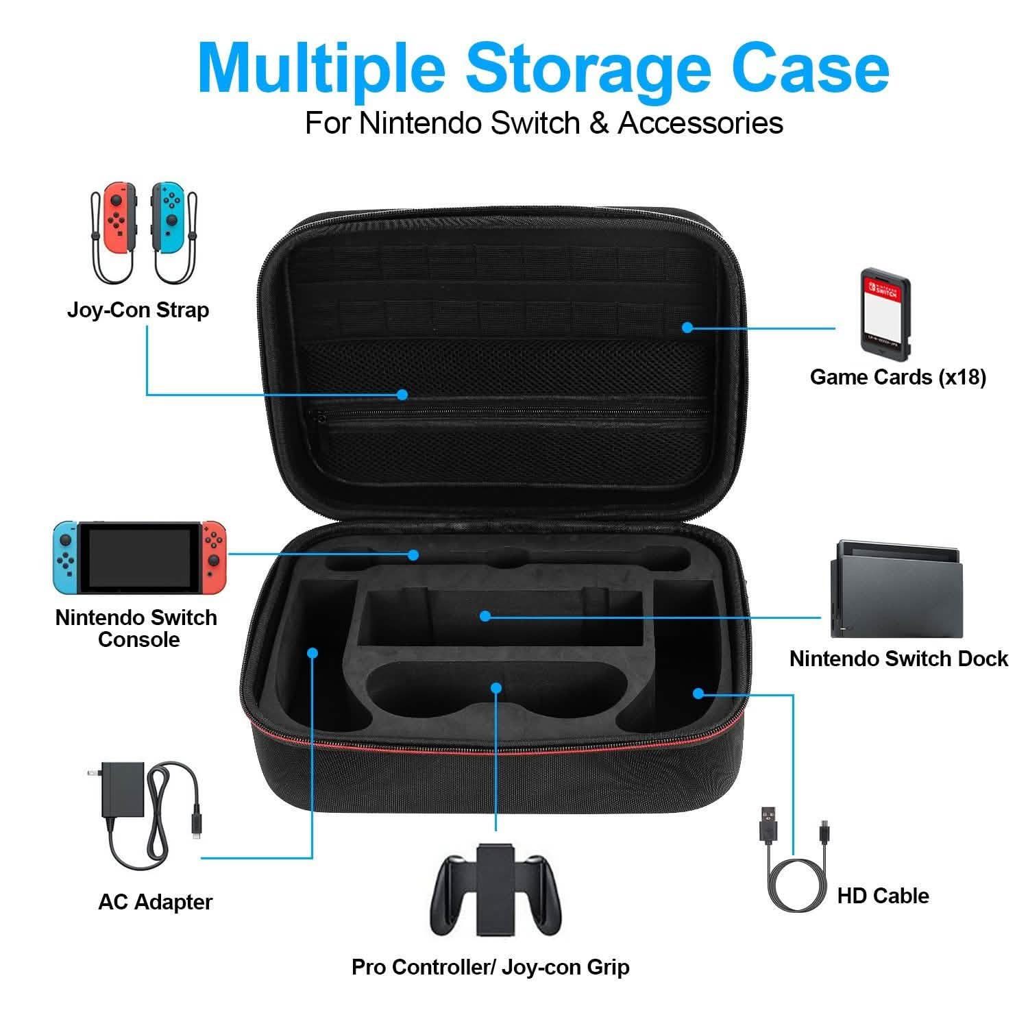 Portable Deluxe Carrying Case for Nintendo Switch Video Games & Consoles - Tophatter Daily Deals