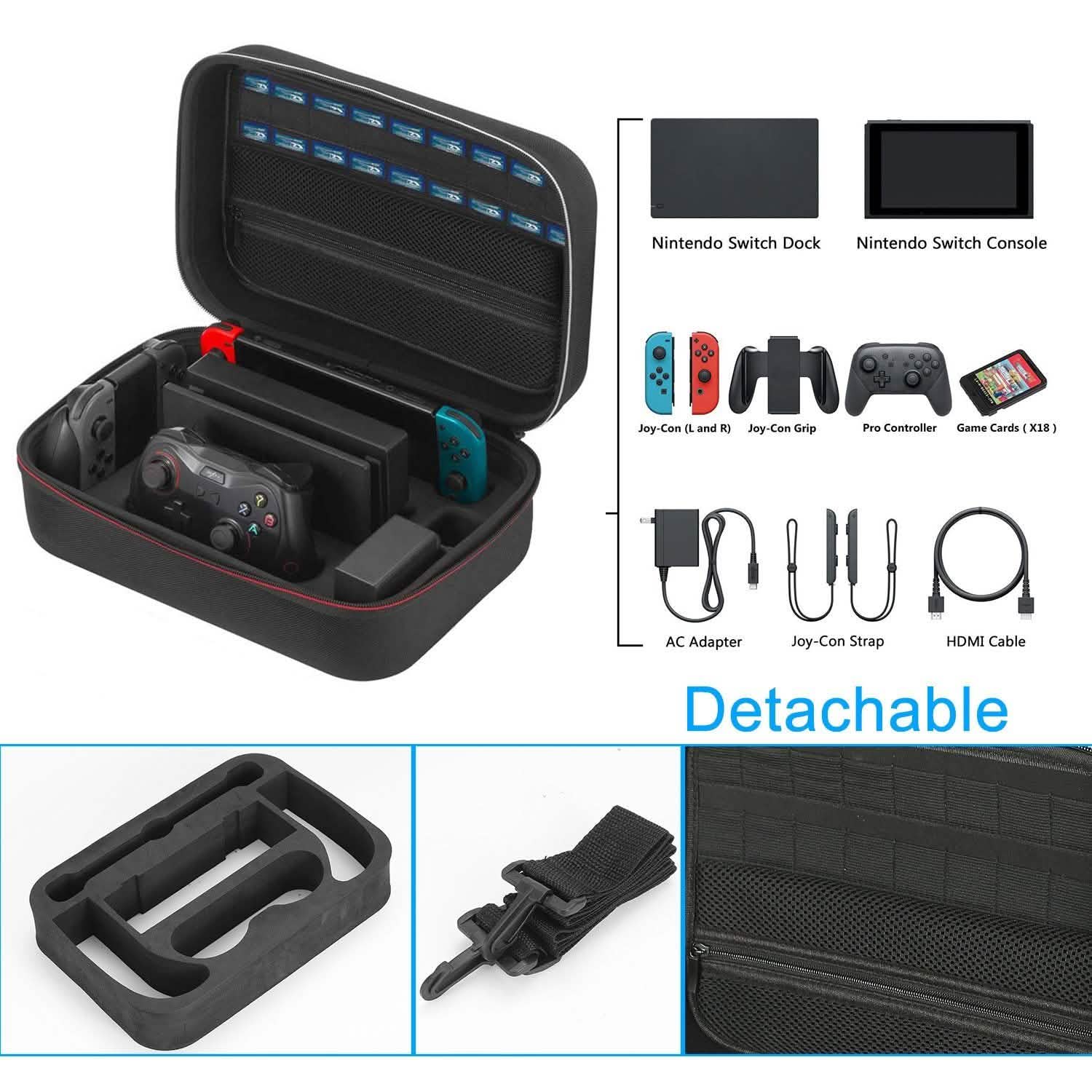 Portable Deluxe Carrying Case for Nintendo Switch Video Games & Consoles - Tophatter Daily Deals