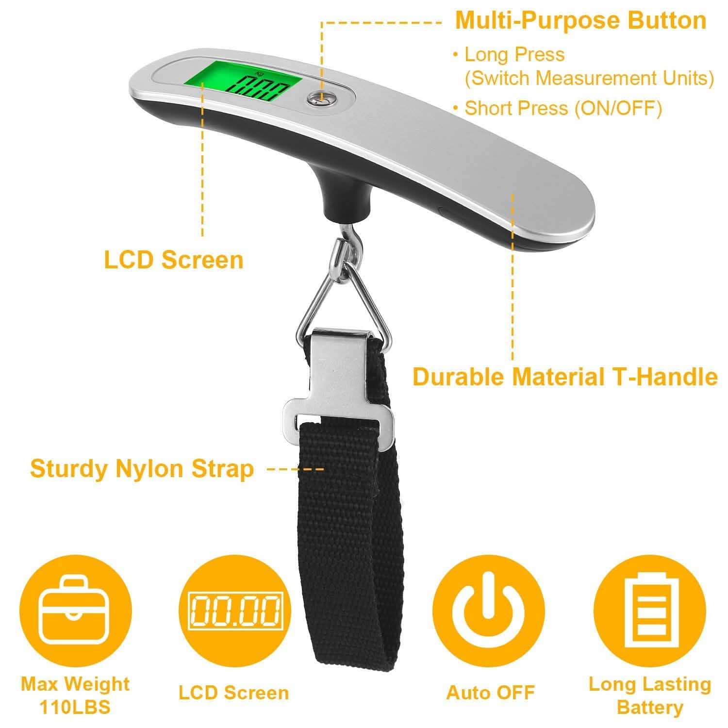 Portable Digital Luggage Scale Everything Else - Tophatter Daily Deals