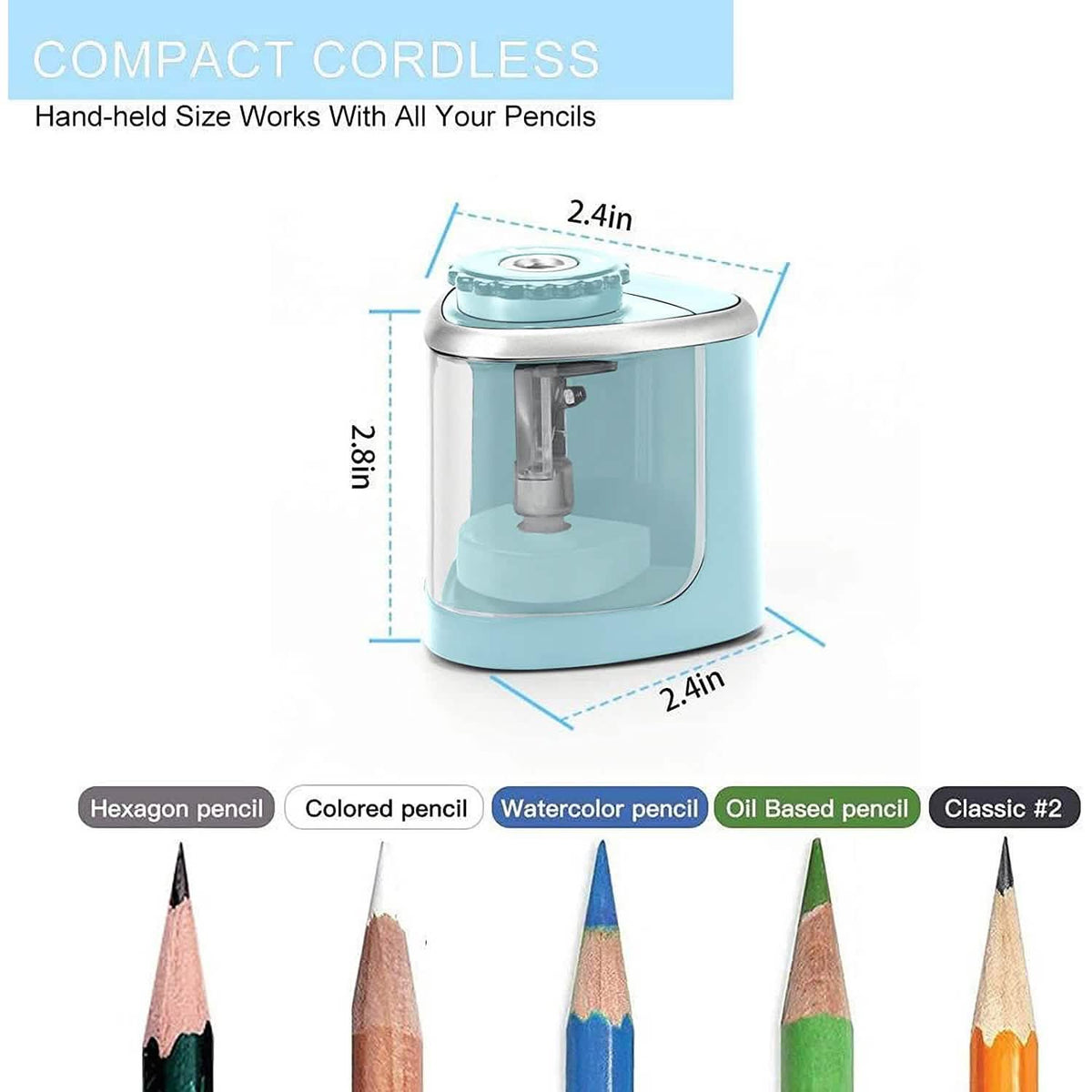 Portable Electric Pencil Sharpeners School, Office & Art Supplies - Tophatter Daily Deals