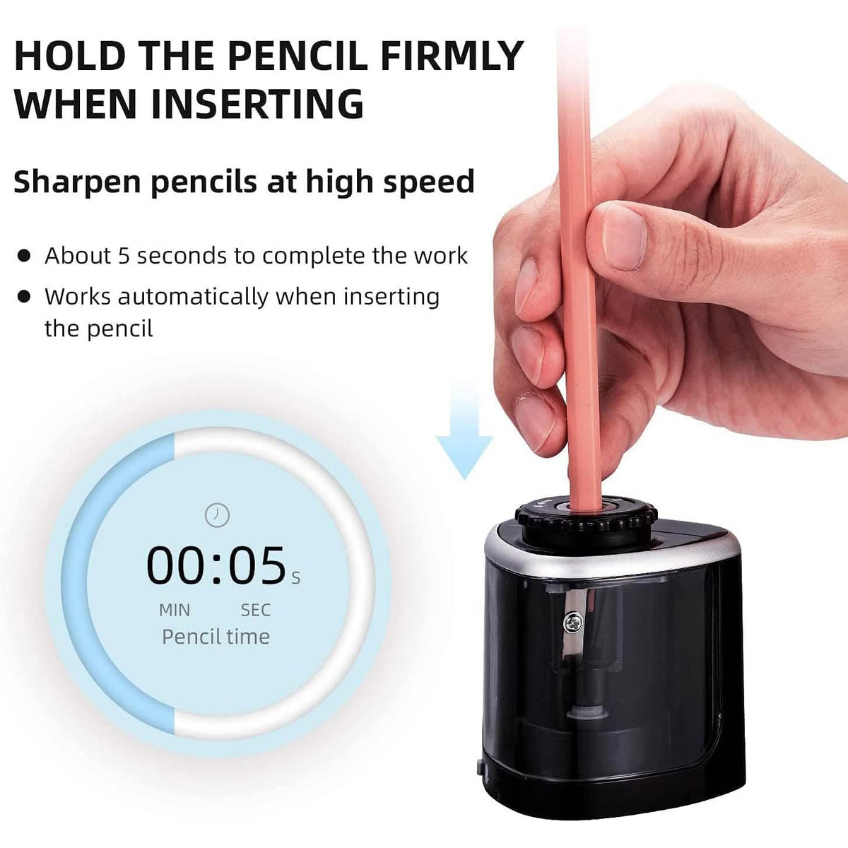 Portable Electric Pencil Sharpeners School, Office & Art Supplies - Tophatter Daily Deals