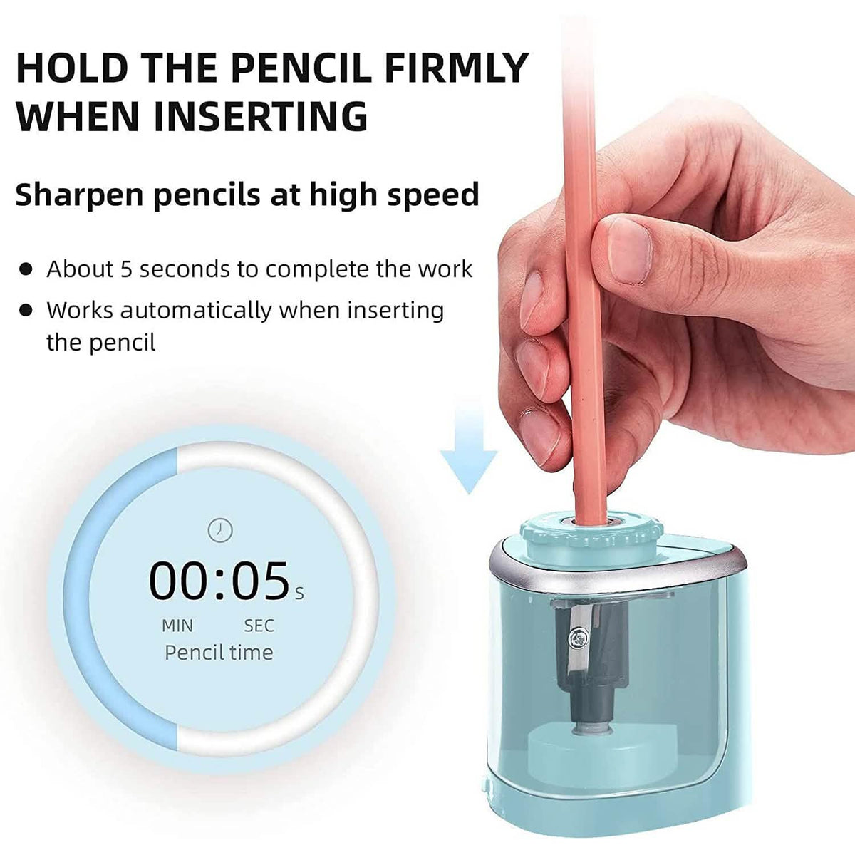 Portable Electric Pencil Sharpeners School, Office & Art Supplies - Tophatter Daily Deals
