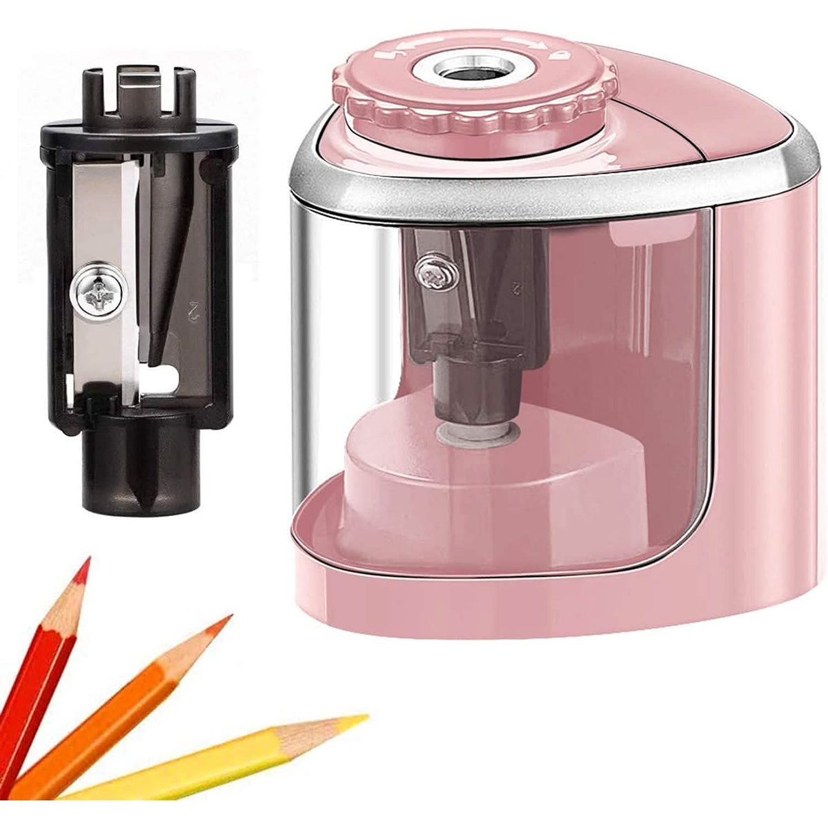 Portable Electric Pencil Sharpeners Pink School, Office & Art Supplies - Tophatter Daily Deals
