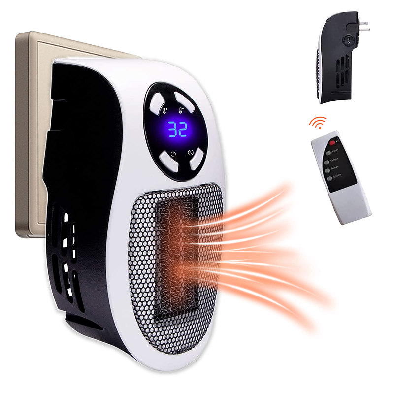 Portable Electric Wall Heater 500W Space Heater - Tophatter Daily Deals