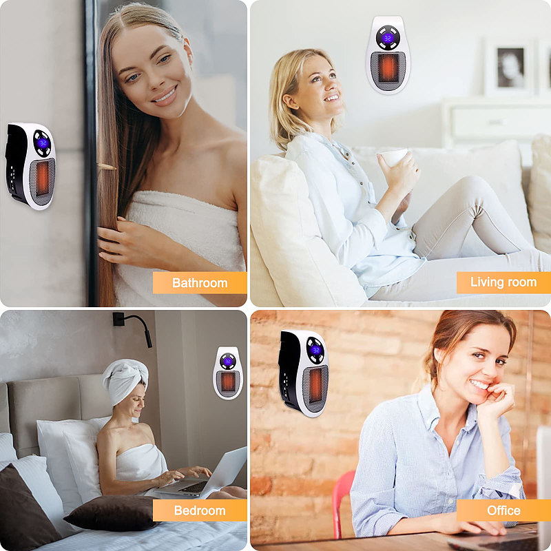 Portable Electric Wall Heater 500W Space Heater - Tophatter Daily Deals
