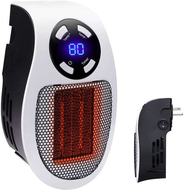 Portable Electric Wall Heater 500W Heater Space Heater - Tophatter Daily Deals