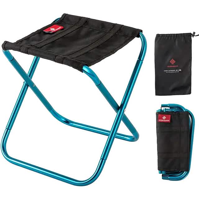 Portable Foldable Camping Bench Blue Outdoor Recreation - Tophatter Daily Deals
