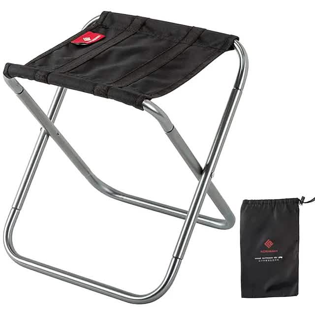 Portable Foldable Camping Bench Silver Outdoor Recreation - Tophatter Daily Deals