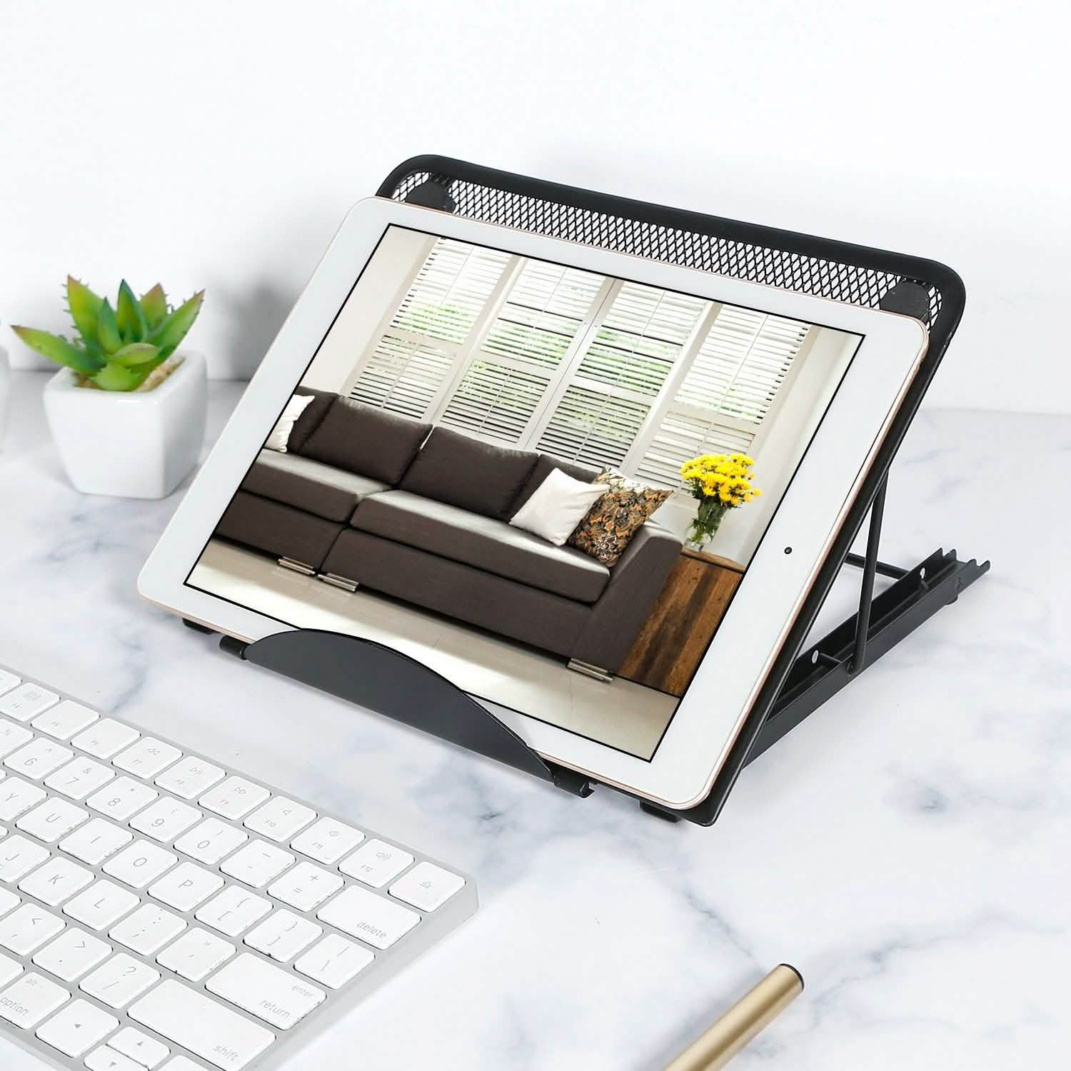 Portable Foldable Laptop Stand with Adjustable Angles Computer Accessories - Tophatter Daily Deals