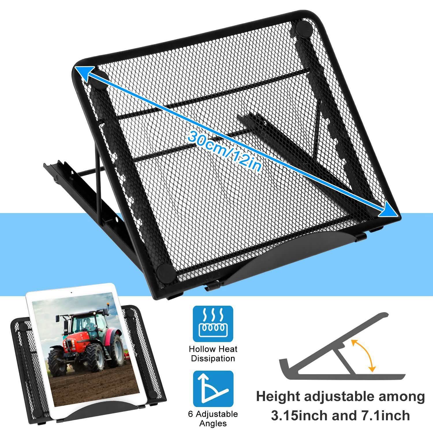 Portable Foldable Laptop Stand with Adjustable Angles Computer Accessories - Tophatter Daily Deals