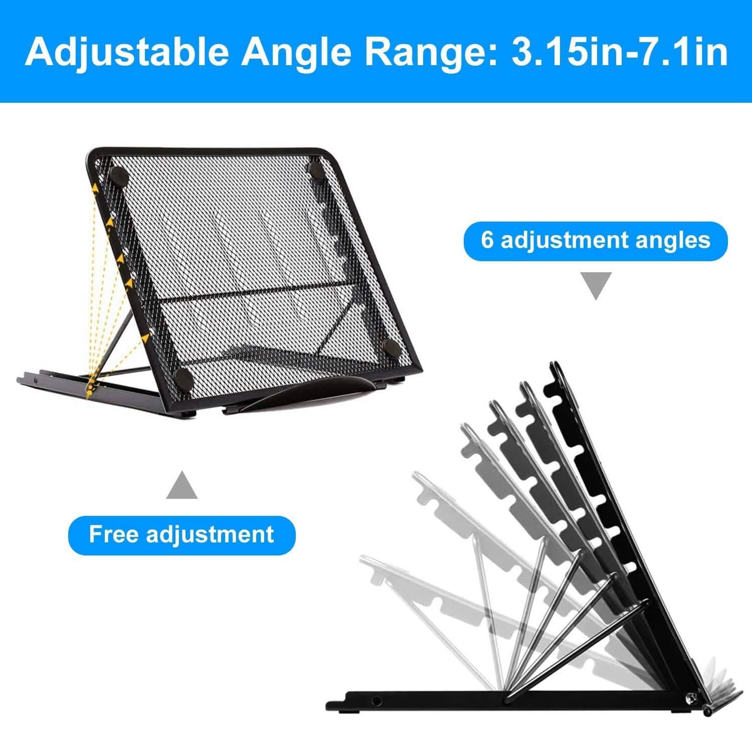 Portable Foldable Laptop Stand with Adjustable Angles Computer Accessories - Tophatter Daily Deals