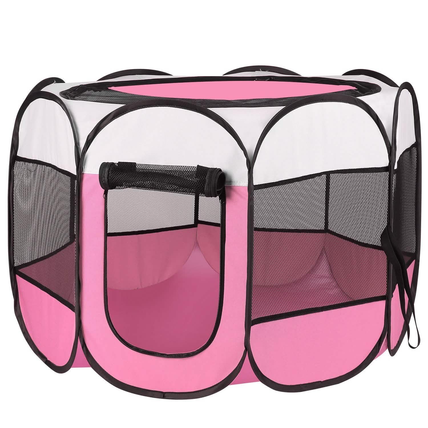 Portable Foldable Pet Playpen For Dogs Cats Other Pets Pet Supplies - Tophatter Daily Deals