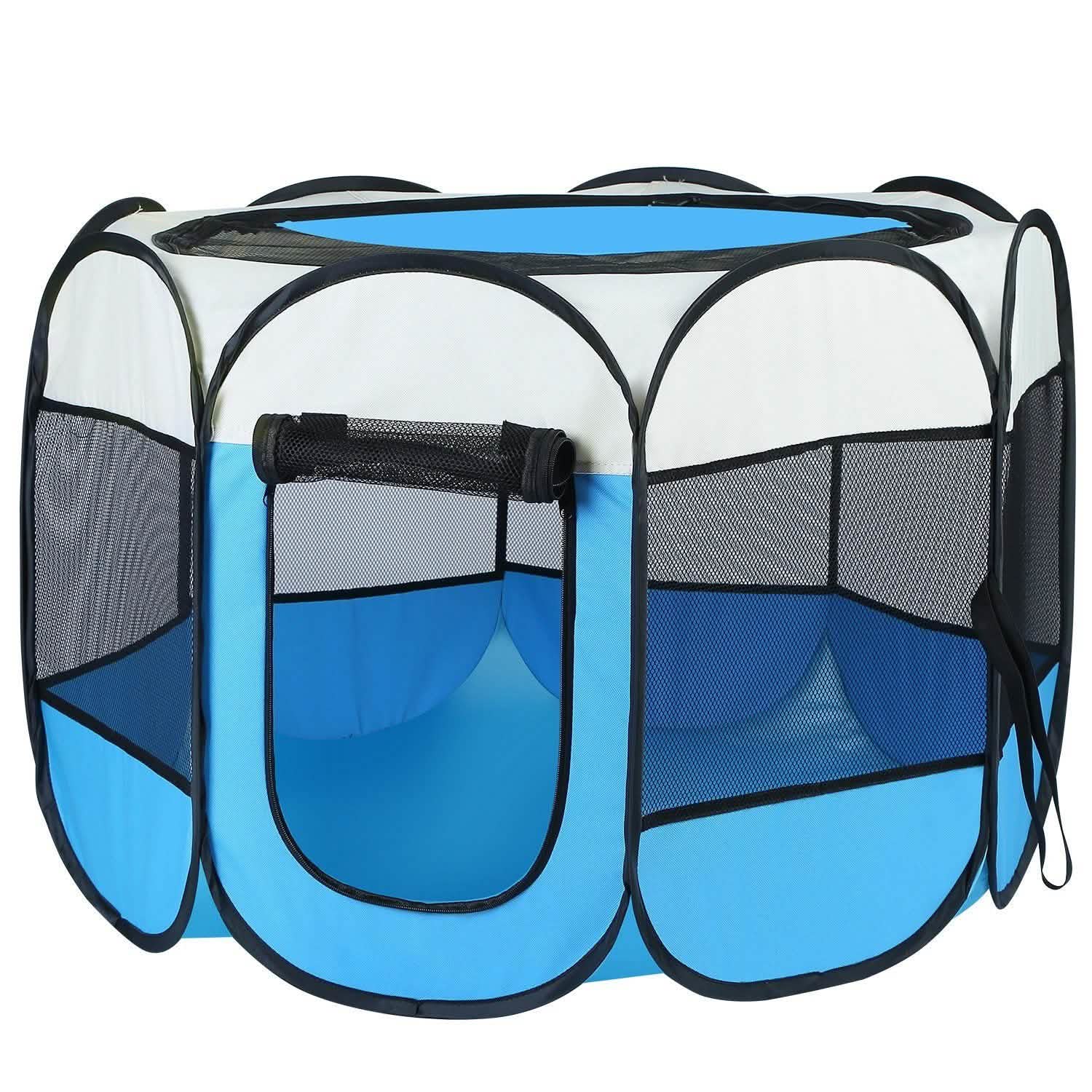 Portable Foldable Pet Playpen For Dogs Cats Other Pets Pet Supplies - Tophatter Daily Deals