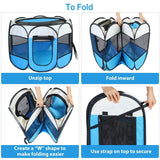 Portable Foldable Pet Playpen For Dogs Cats Other Pets Pet Supplies - Tophatter Daily Deals