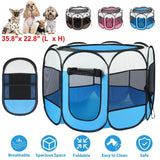Portable Foldable Pet Playpen For Dogs Cats Other Pets Pet Supplies - Tophatter Daily Deals