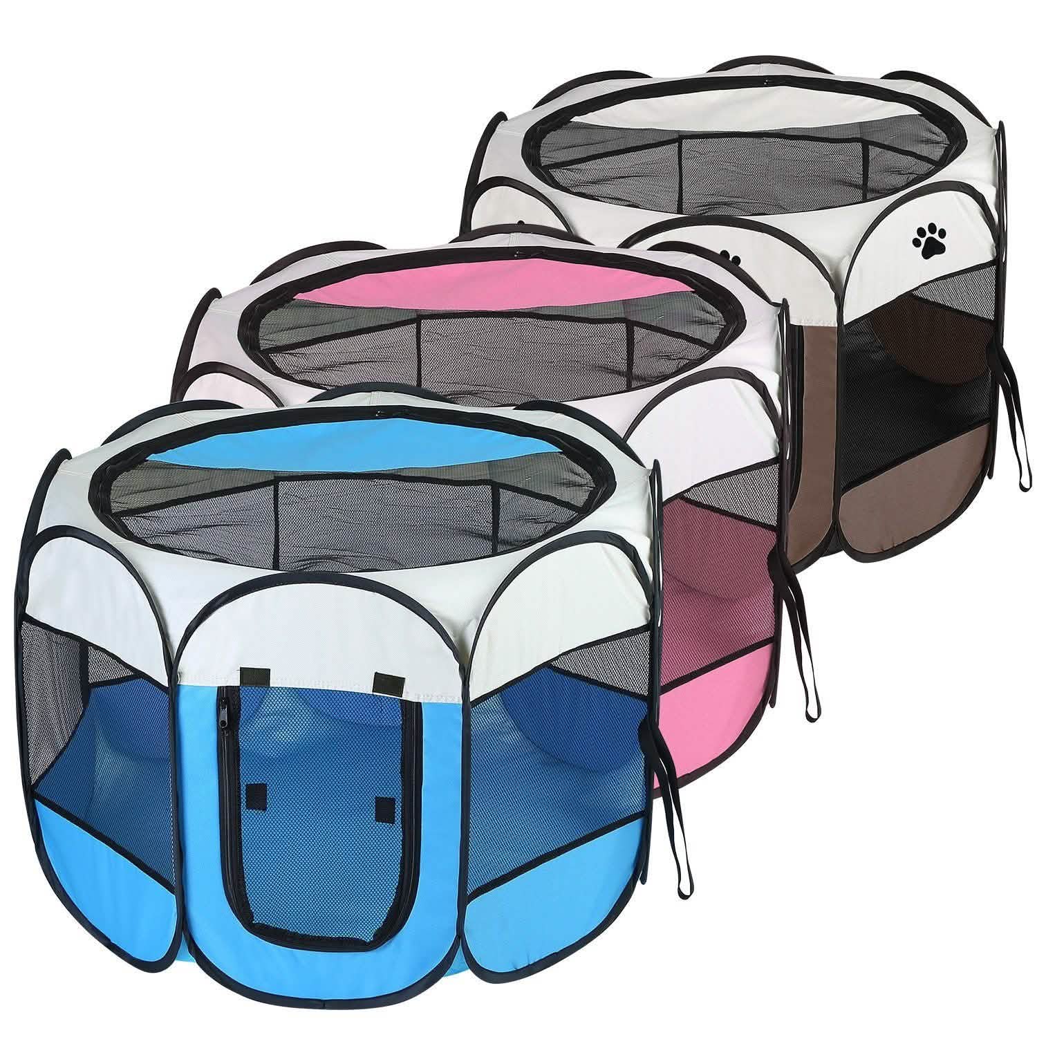 Portable Foldable Pet Playpen For Dogs Cats Other Pets Pet Supplies - Tophatter Daily Deals