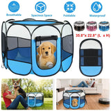 Portable Foldable Pet Playpen For Dogs Cats Other Pets Pet Supplies - Tophatter Daily Deals