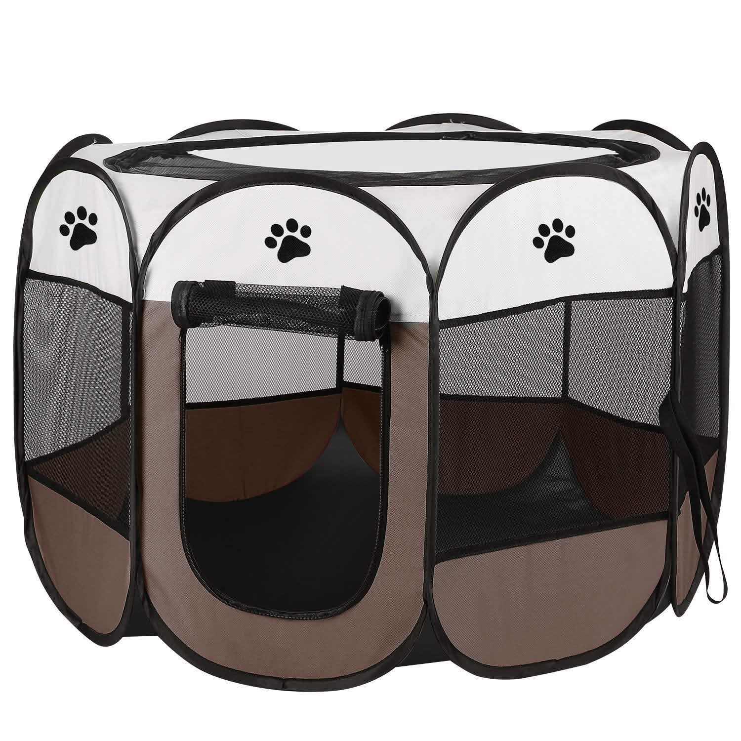 Portable Foldable Pet Playpen For Dogs Cats Other Pets Pet Supplies - Tophatter Daily Deals