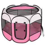 Portable Foldable Pet Playpen For Dogs Cats Other Pets Pink Pet Supplies - Tophatter Daily Deals