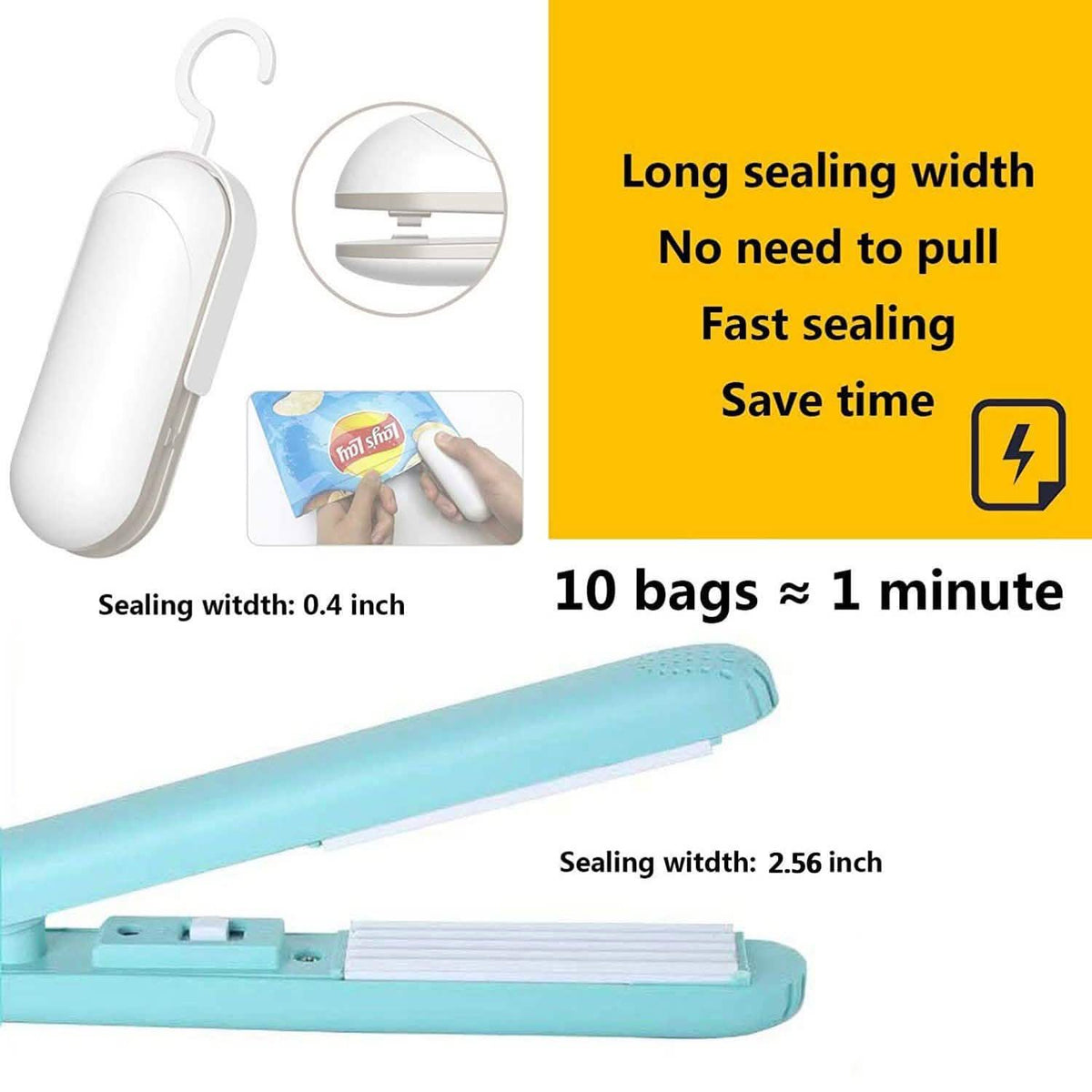 Portable Food Sealer Mini Sealing Machine Kitchen Storage - Tophatter Daily Deals