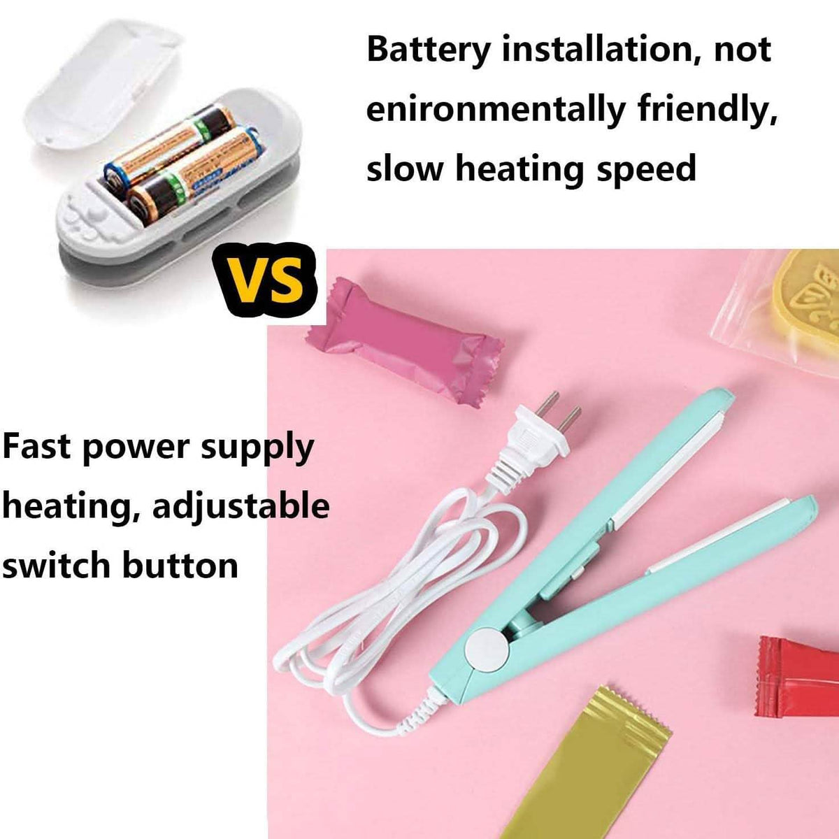 Portable Food Sealer Mini Sealing Machine Kitchen Storage - Tophatter Daily Deals