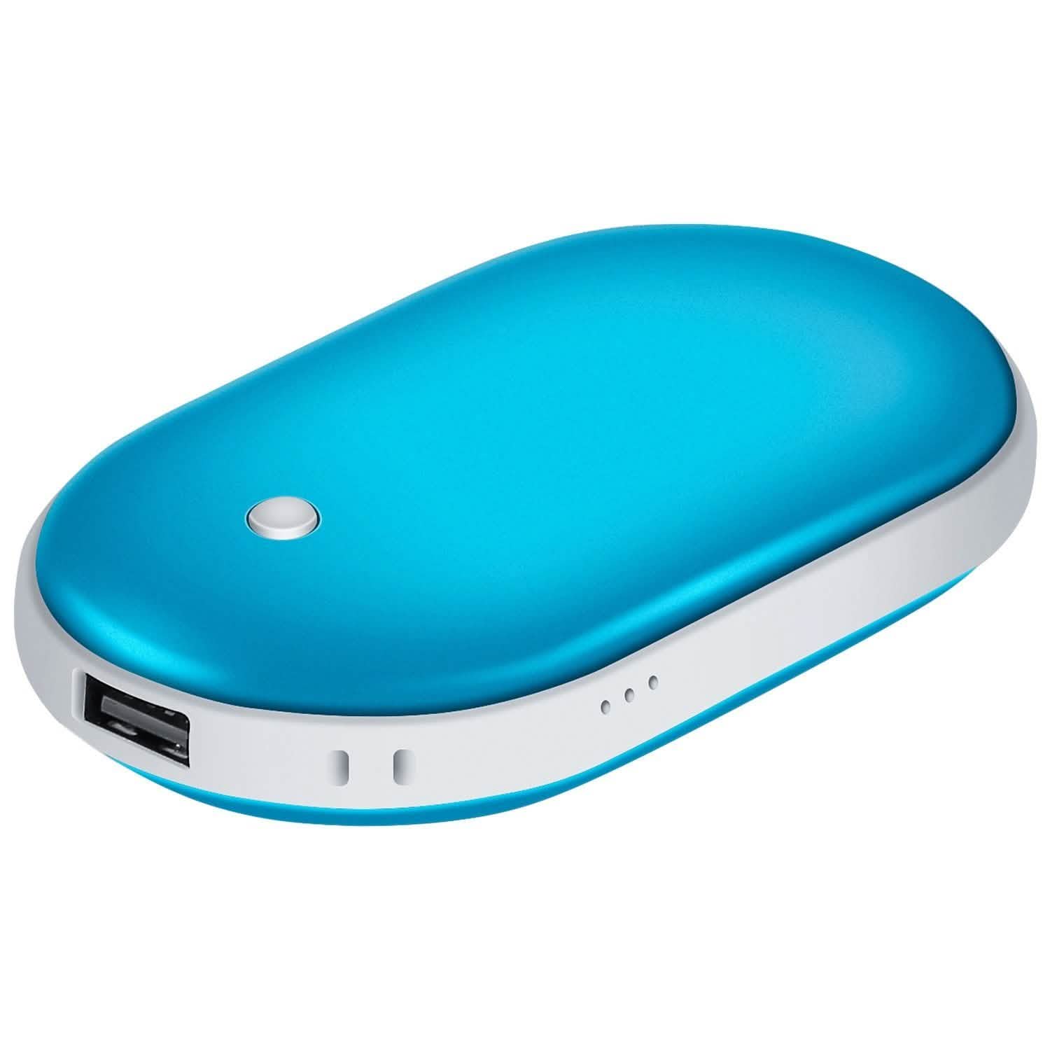Portable Hand Warmer 5000mAh Power Bank Blue Mobile Accessories - Tophatter Daily Deals