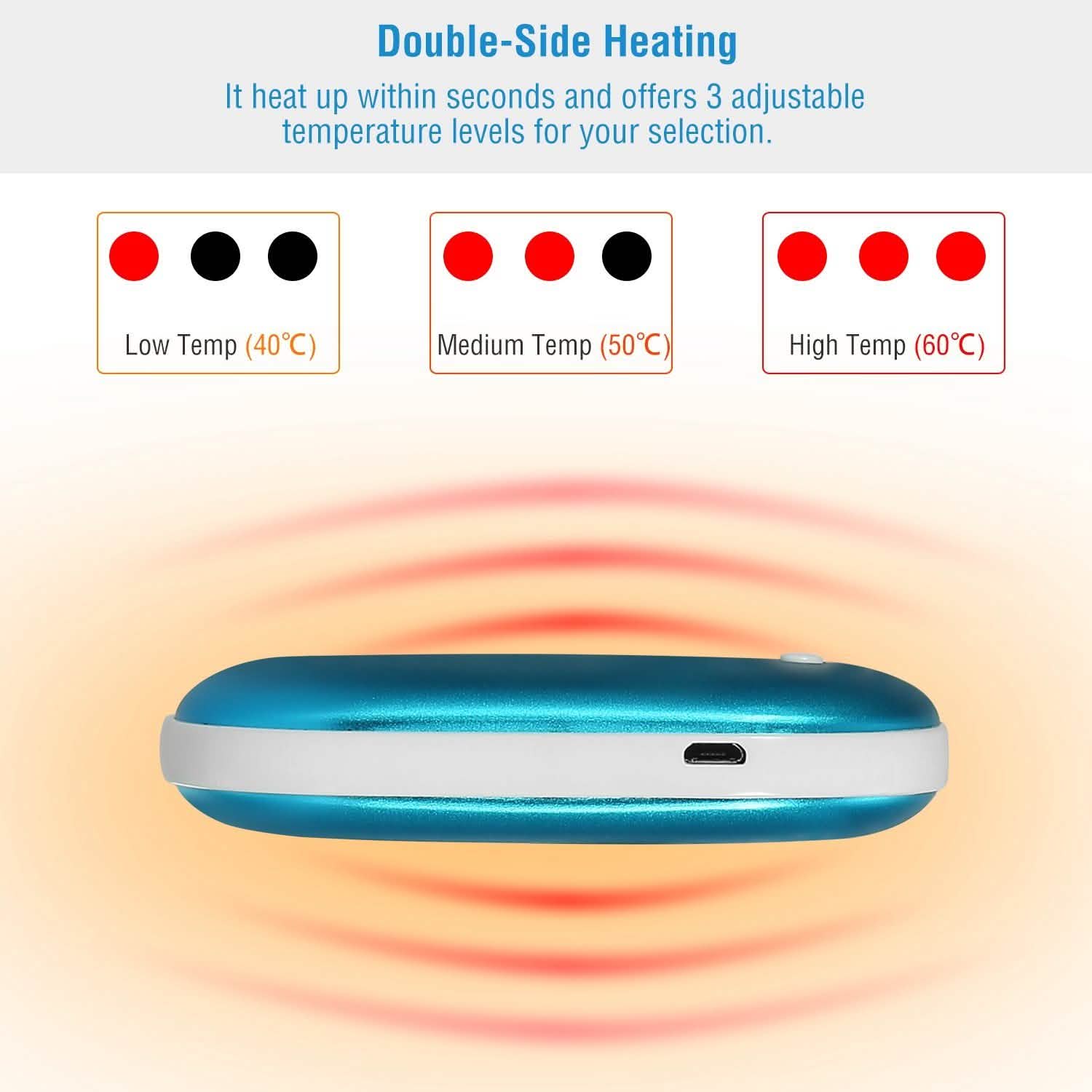 Portable Hand Warmer 5000mAh Power Bank Mobile Accessories - Tophatter Daily Deals
