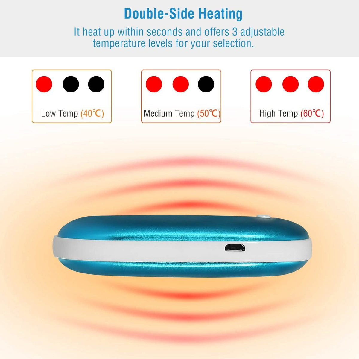 Portable Hand Warmer 5000mAh Power Bank Mobile Accessories - Tophatter Daily Deals