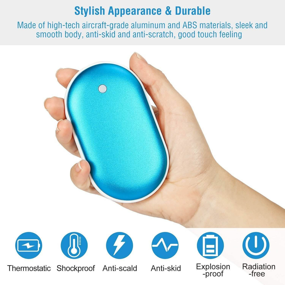 Portable Hand Warmer 5000mAh Power Bank Mobile Accessories - Tophatter Daily Deals