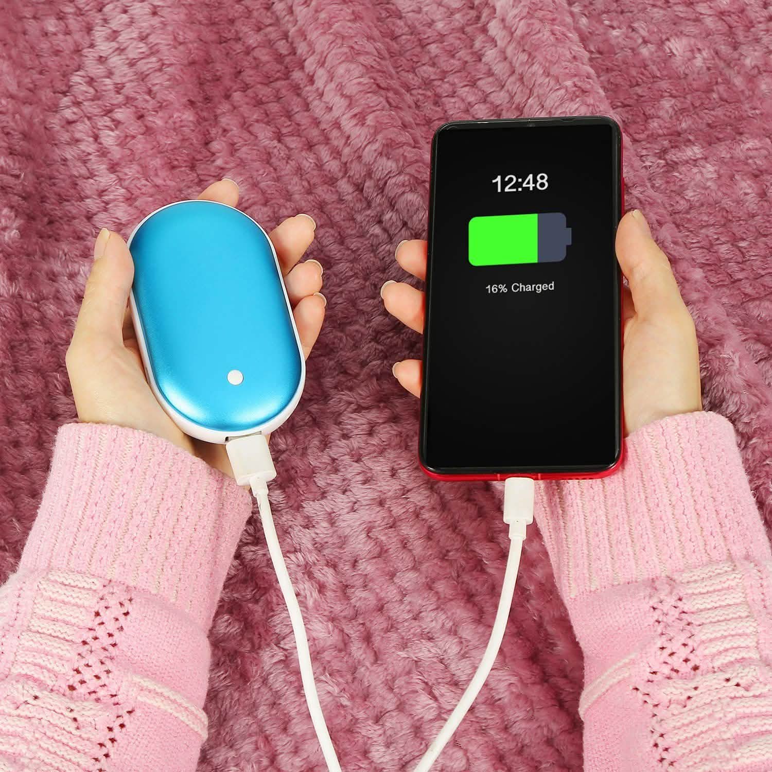 Portable Hand Warmer 5000mAh Power Bank Mobile Accessories - Tophatter Daily Deals