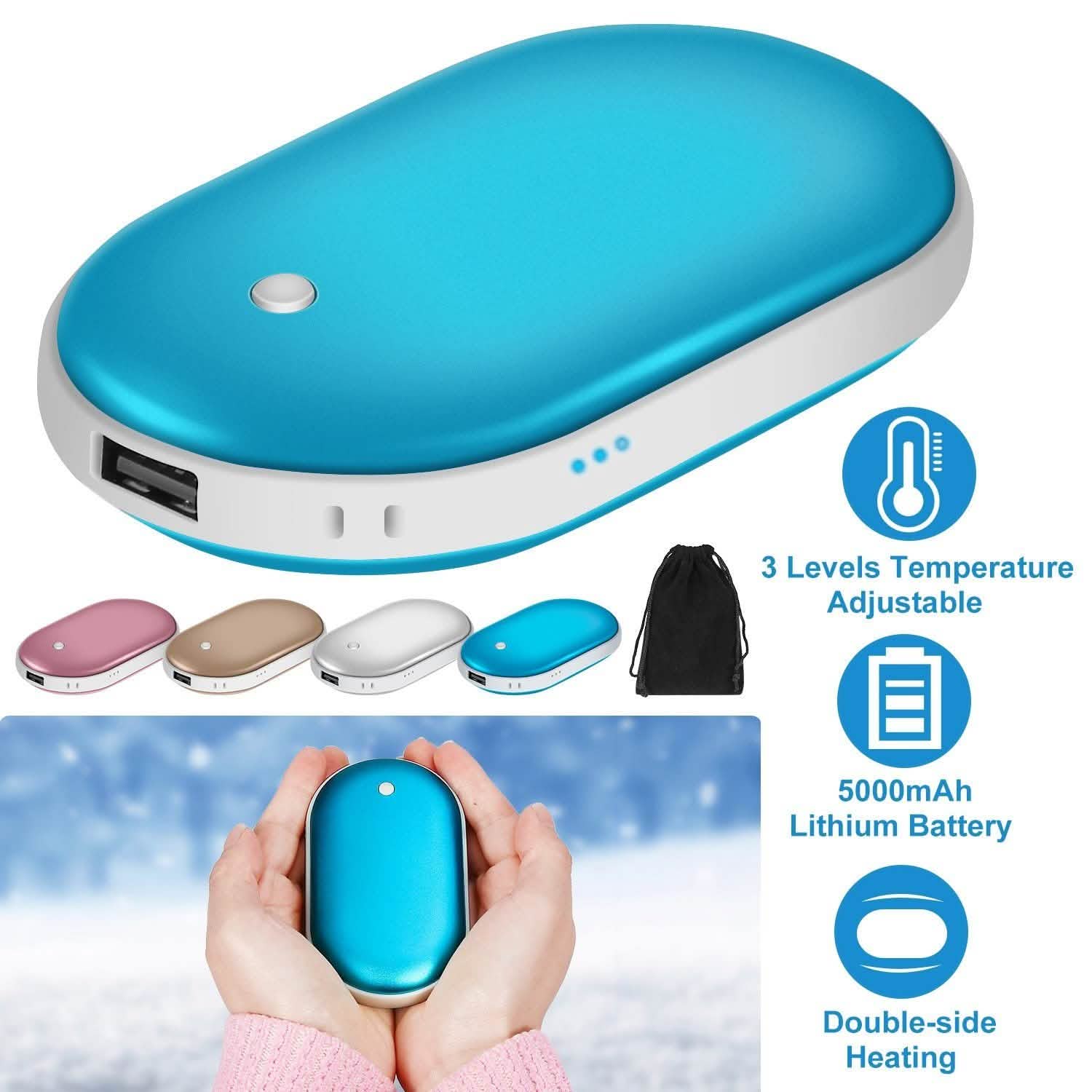 Portable Hand Warmer 5000mAh Power Bank Mobile Accessories - Tophatter Daily Deals