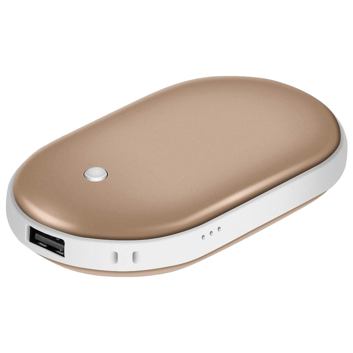 Portable Hand Warmer 5000mAh Power Bank Gold Mobile Accessories - Tophatter Daily Deals