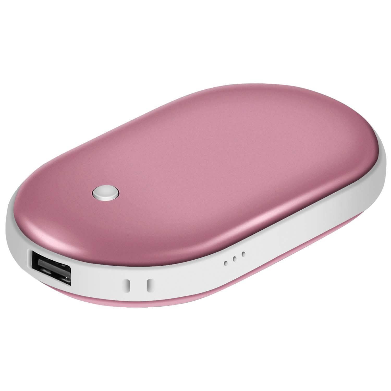 Portable Hand Warmer 5000mAh Power Bank Rose Gold Mobile Accessories - Tophatter Daily Deals