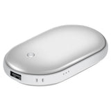 Portable Hand Warmer 5000mAh Power Bank Silver Mobile Accessories - Tophatter Daily Deals