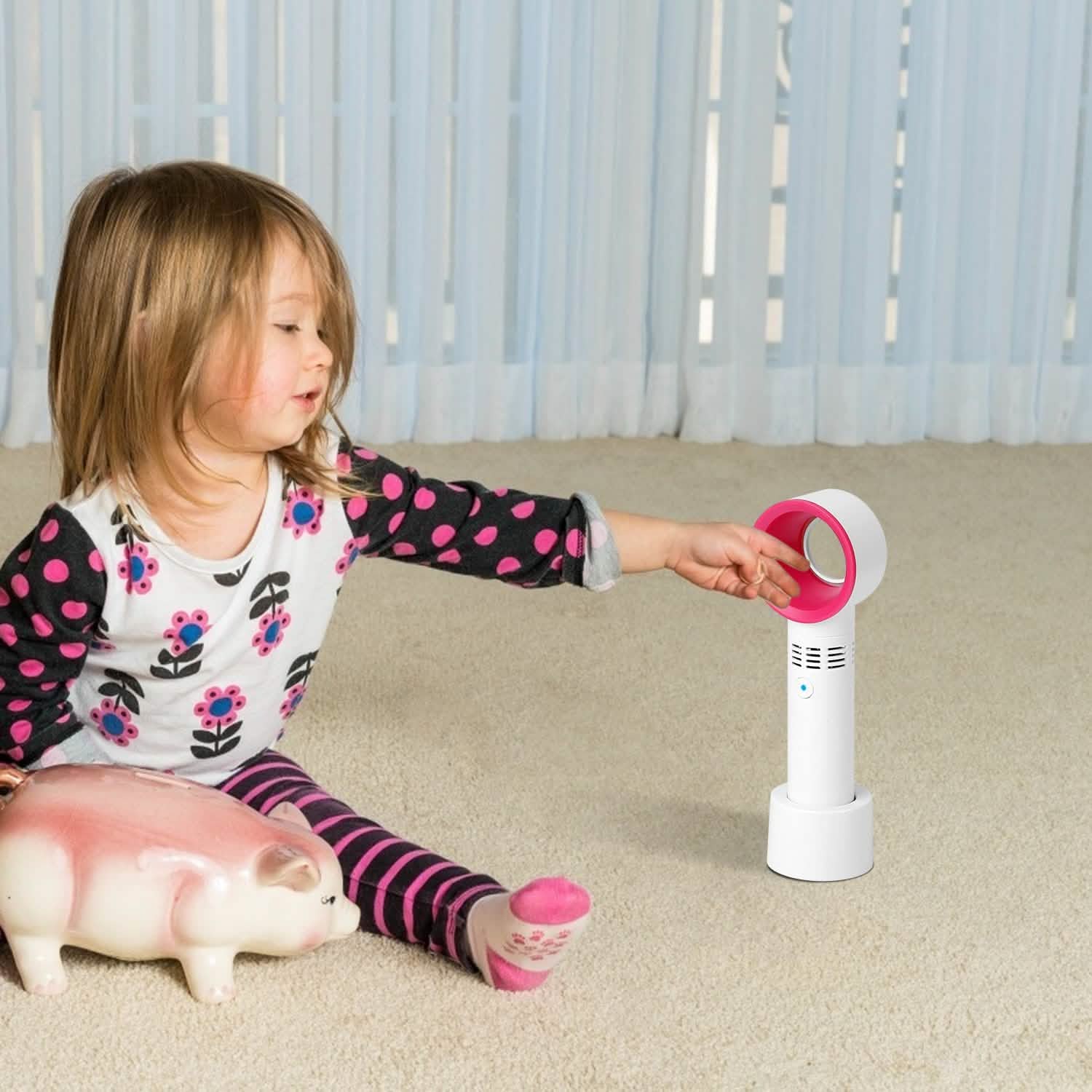 Portable Handheld Bladeless Fan Household Appliances - Tophatter Daily Deals