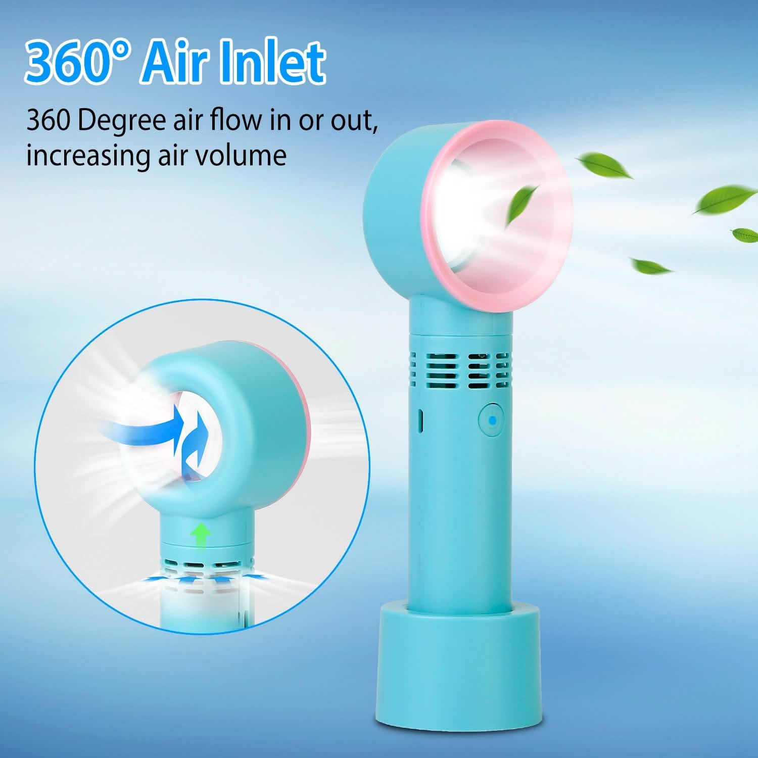Portable Handheld Bladeless Fan Household Appliances - Tophatter Daily Deals