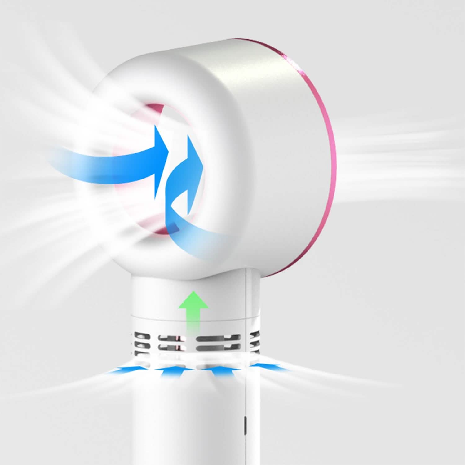 Portable Handheld Bladeless Fan Household Appliances - Tophatter Daily Deals