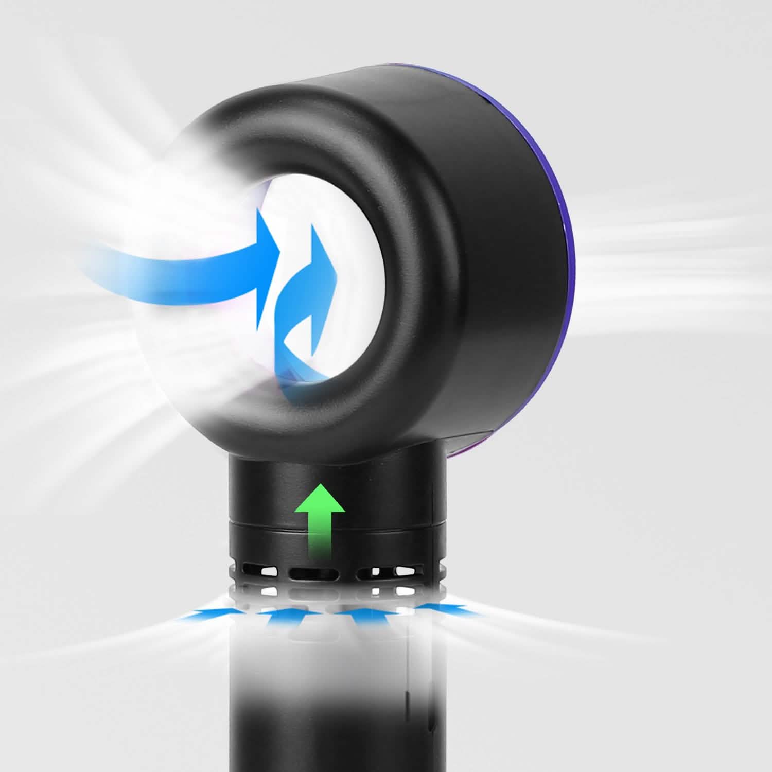 Portable Handheld Bladeless Fan Household Appliances - Tophatter Daily Deals