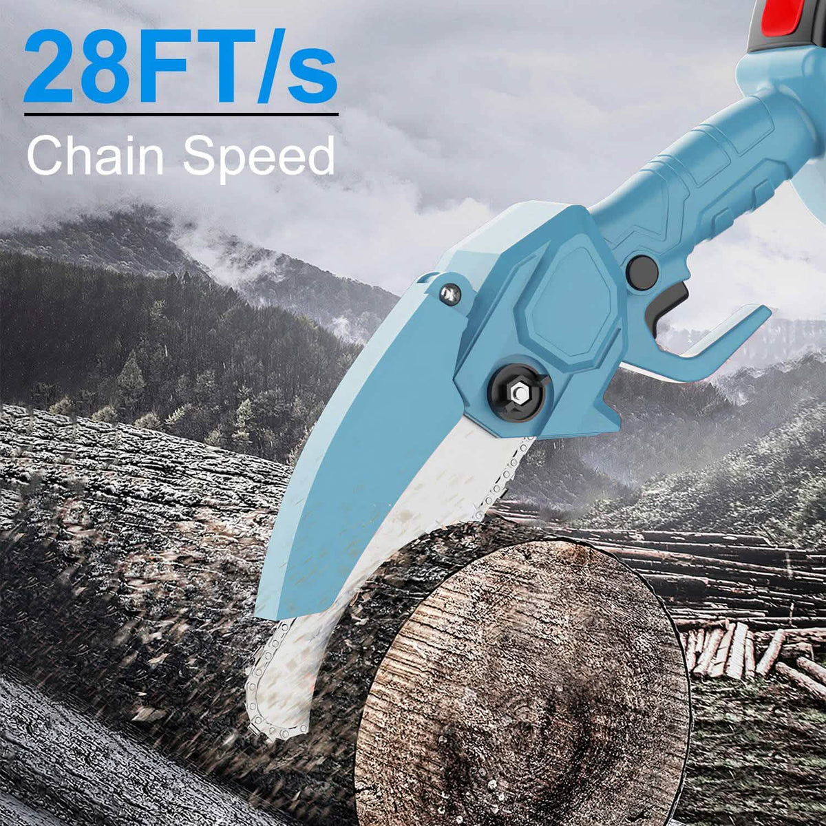 Portable Handheld Cordless Small Chain Saw Battery Powered Home Improvement - Tophatter Daily Deals