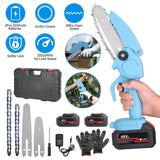 Portable Handheld Cordless Small Chain Saw Battery Powered Home Improvement - Tophatter Daily Deals