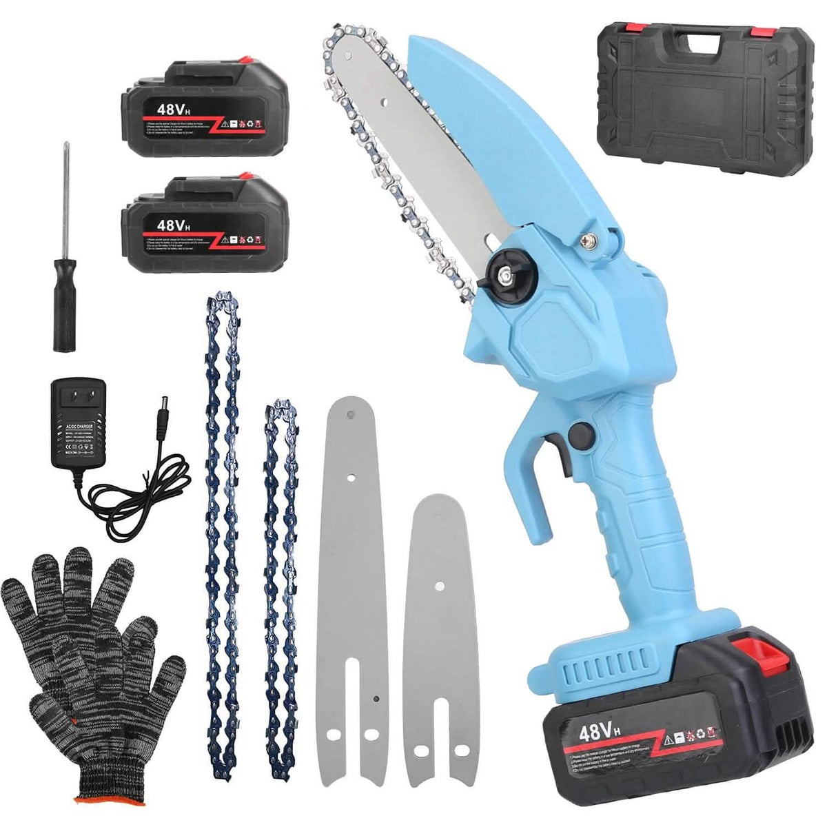 Portable Handheld Cordless Small Chain Saw Battery Powered Home Improvement - Tophatter Daily Deals