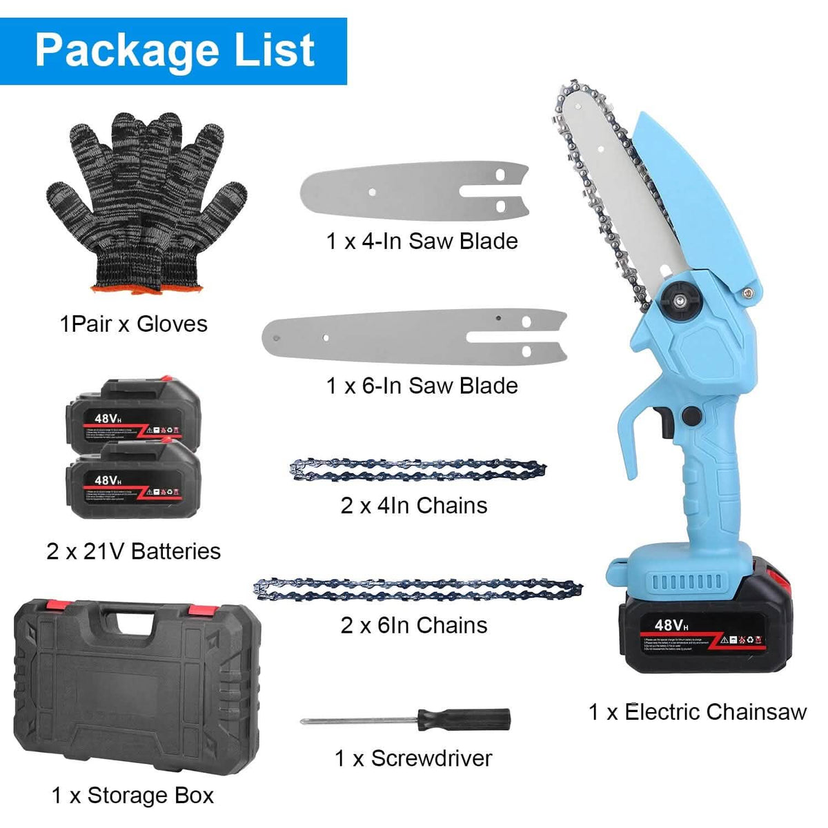 Portable Handheld Cordless Small Chain Saw Battery Powered Home Improvement - Tophatter Daily Deals