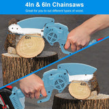 Portable Handheld Cordless Small Chain Saw Battery Powered Home Improvement - Tophatter Daily Deals