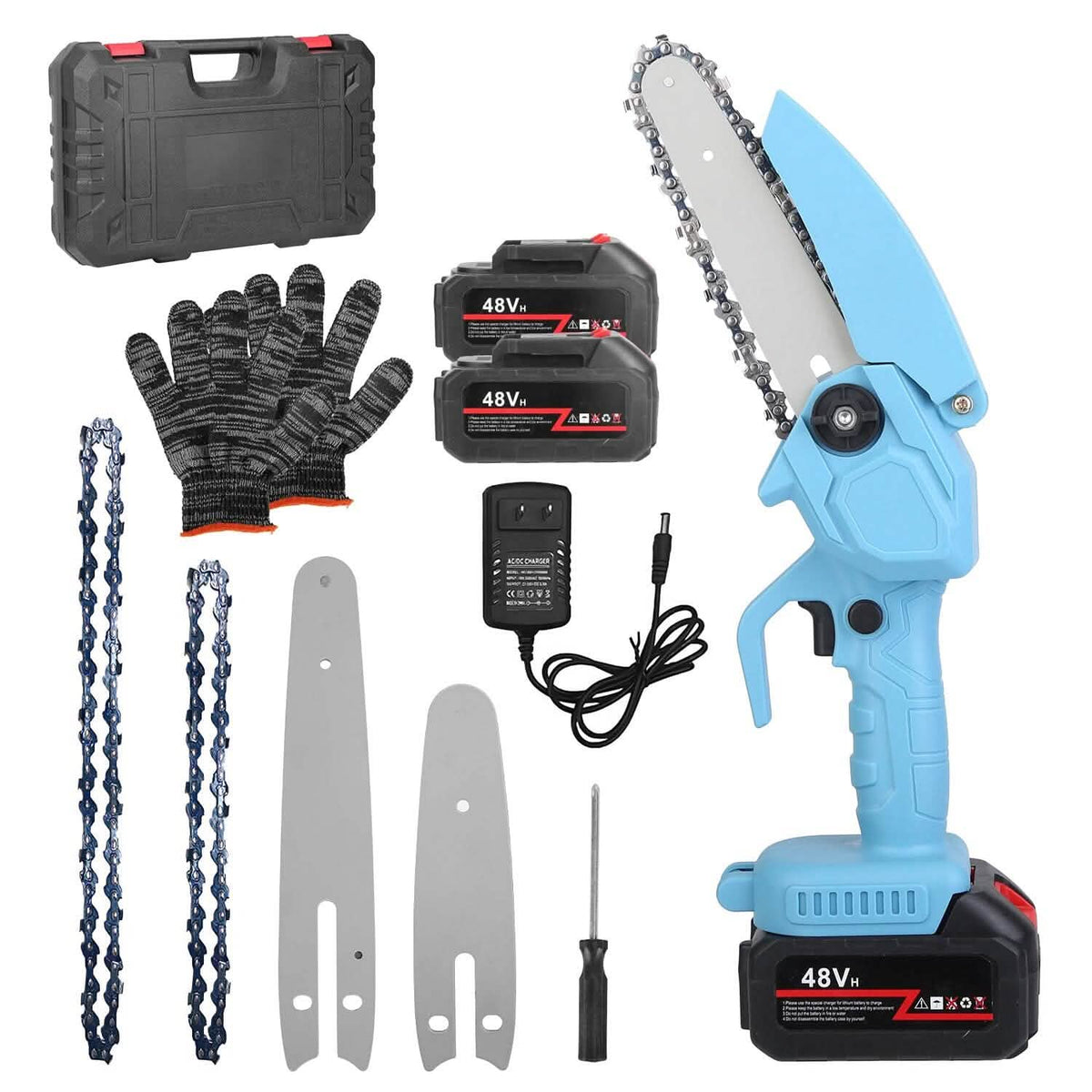 Portable Handheld Cordless Small Chain Saw Battery Powered Home Improvement - Tophatter Daily Deals
