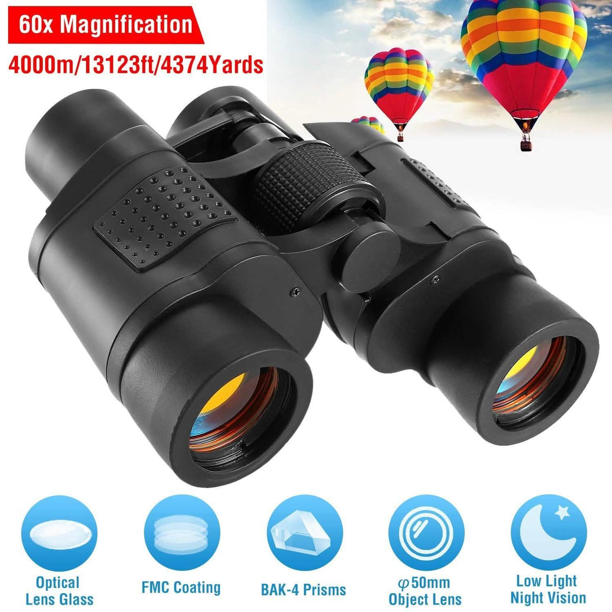 Portable HD Binoculars with Shoulder Strap Bag Outdoor Recreation - Tophatter Daily Deals