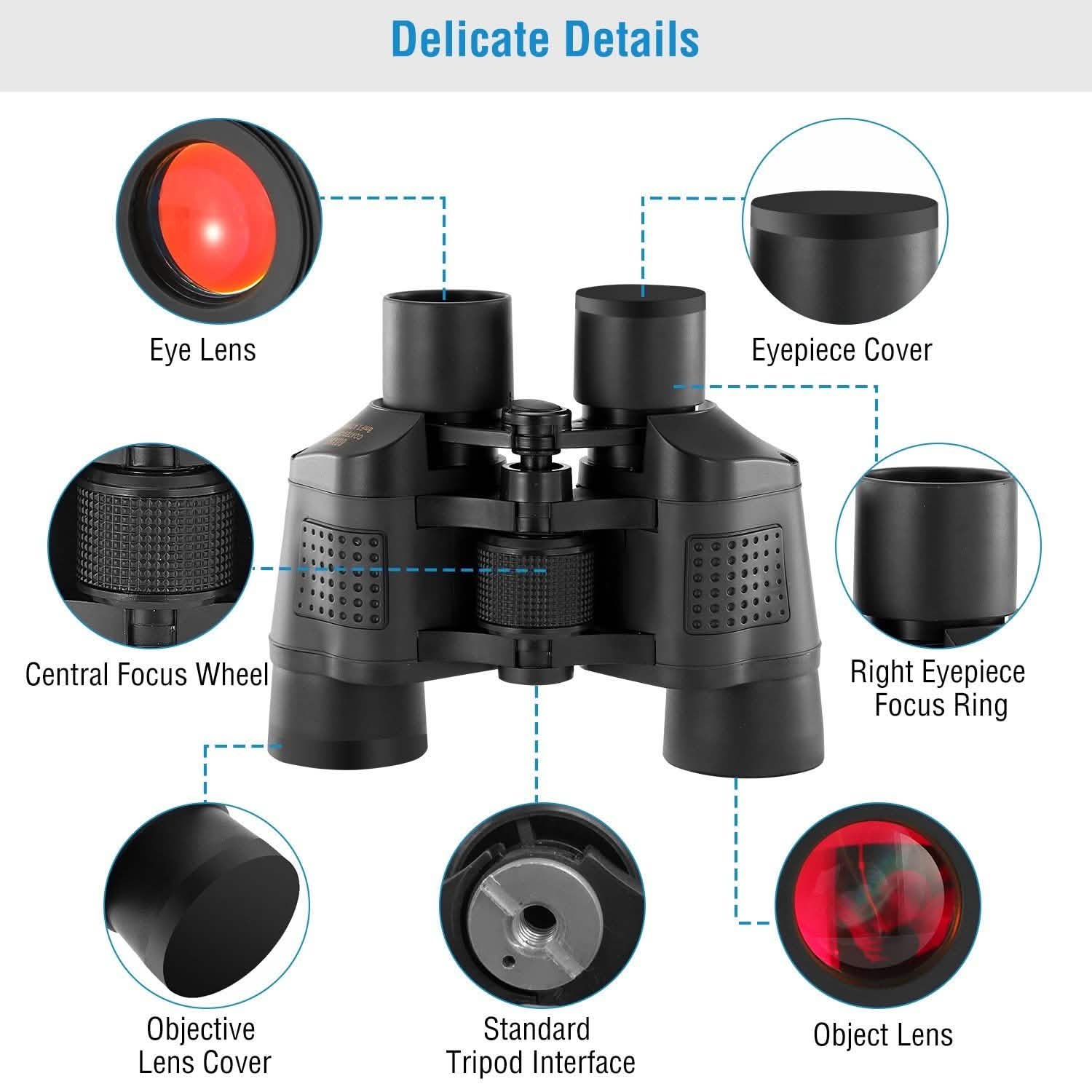 Portable HD Binoculars with Shoulder Strap Bag Outdoor Recreation - Tophatter Daily Deals