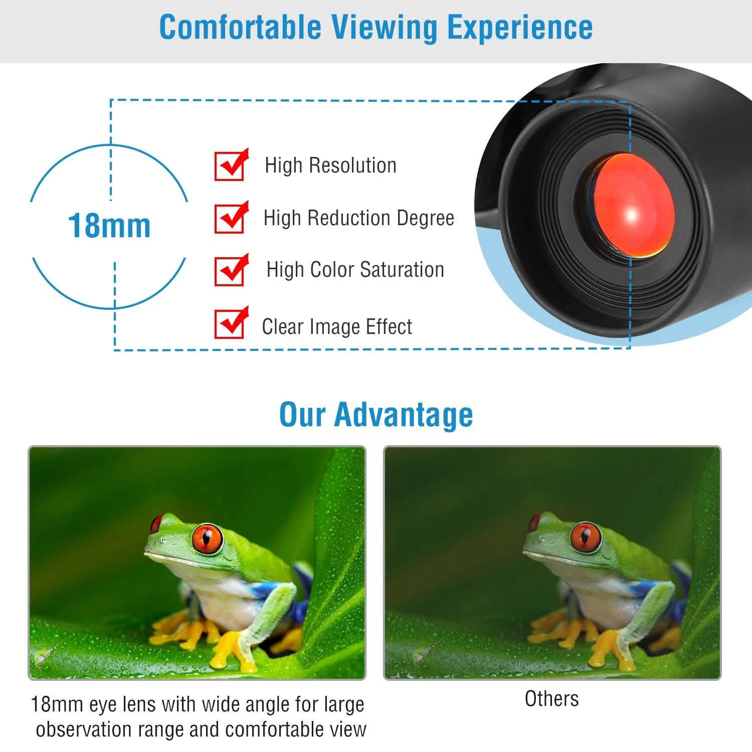 Portable HD Binoculars with Shoulder Strap Bag Outdoor Recreation - Tophatter Daily Deals